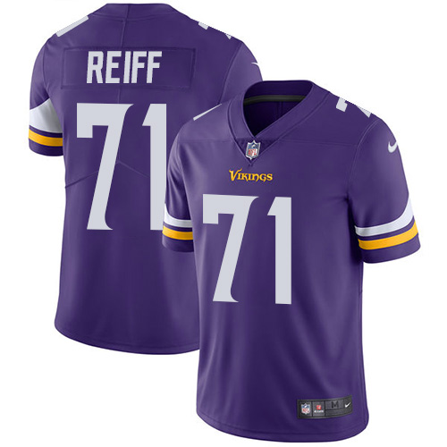 Minnesota Vikings #71 Limited Riley Reiff Purple Nike NFL Home Men Jersey Vapor Untouchable->youth nfl jersey->Youth Jersey